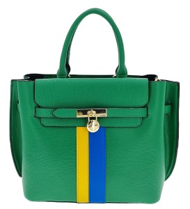 Zielony kuferek damski na pasku z kłódką Tom&Eva