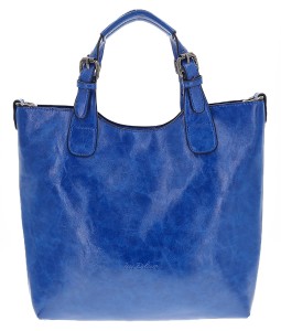 Klasyczna torebka damska w kolorze kobaltowym INES DELAURE