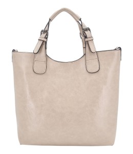 Kremowa klasyczna torebka damska INES DELAURE