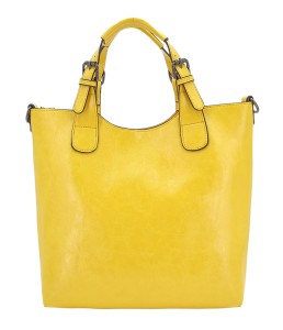 Żółta klasyczna torebka damska INES DELAURE