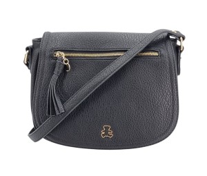 Czarna torebka listonoszka z misiem LULU CASTAGNETTE