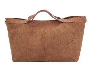 Brązowy shopper torebka damska A4 ekozamsz Gallantry