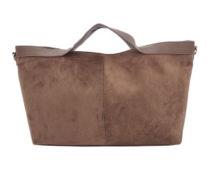 Czekoladowy shopper torebka damska A4 ekozamsz Gallantry