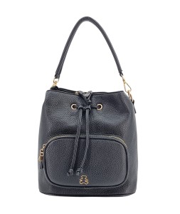 Czarny worek kubełek A5 torebka damska LULU CAStAGNETTE