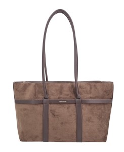 Czekoladowy shopper A4 torebka damska ekozamsz Gallantry